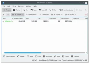 Example of a torrent on ktorrent - How to Install KTorrent on Ubuntu 26.04 - Complete Guide
