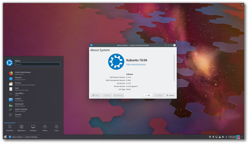 Kubuntu 1904 updated