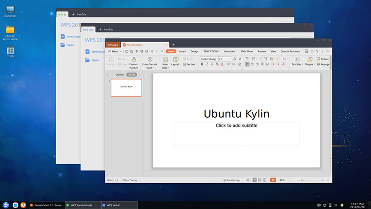 Ubuntu kylin 1904 wps office