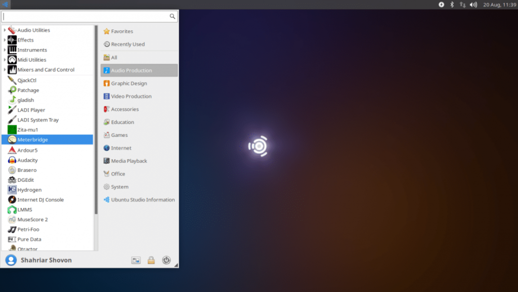 Ubuntu studio 1804 screenshot