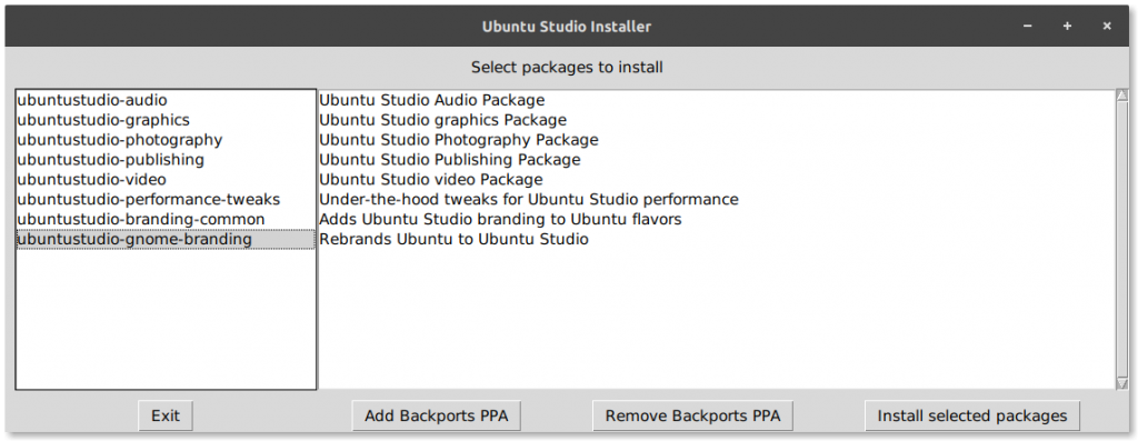 Ubuntu studio 1904 new installer