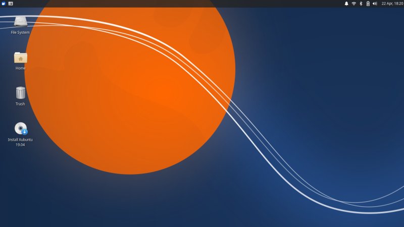 Xubuntu 1904 screenshot default