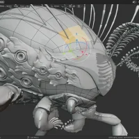 Bug alien looking blender model