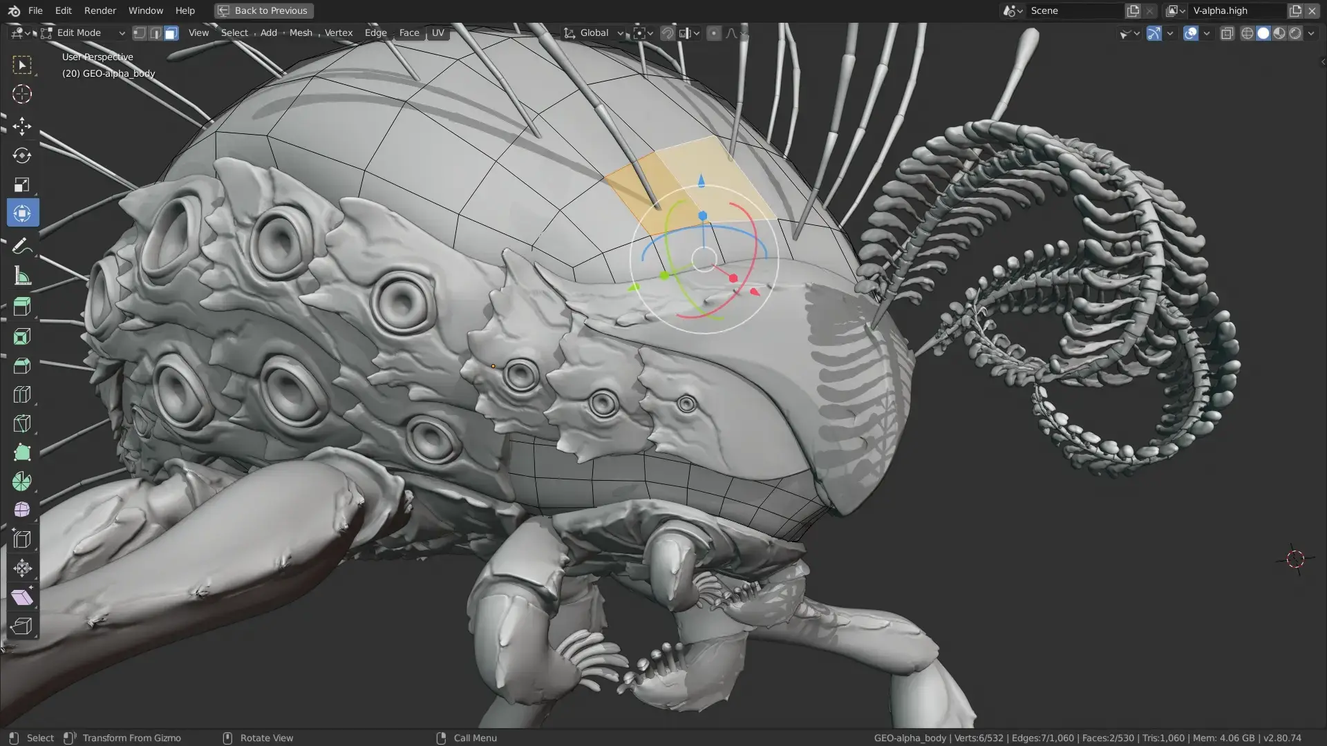 Bug alien looking blender model - How to Install Blender on Ubuntu 26.04 - Complete Guide