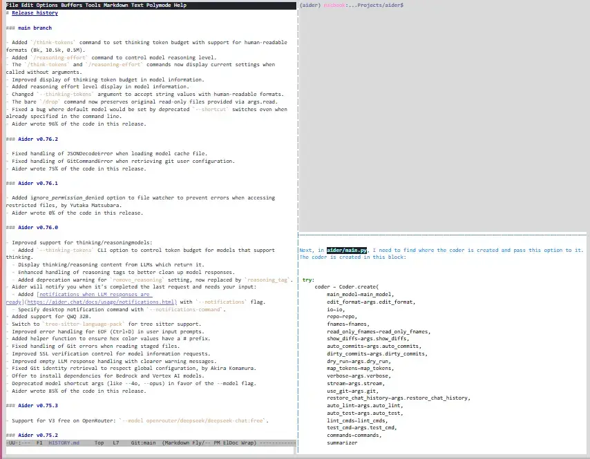 Best open source ai tools for ubuntu aider screenshot - Top 5 Open Source AI Tools for Ubuntu in 2025