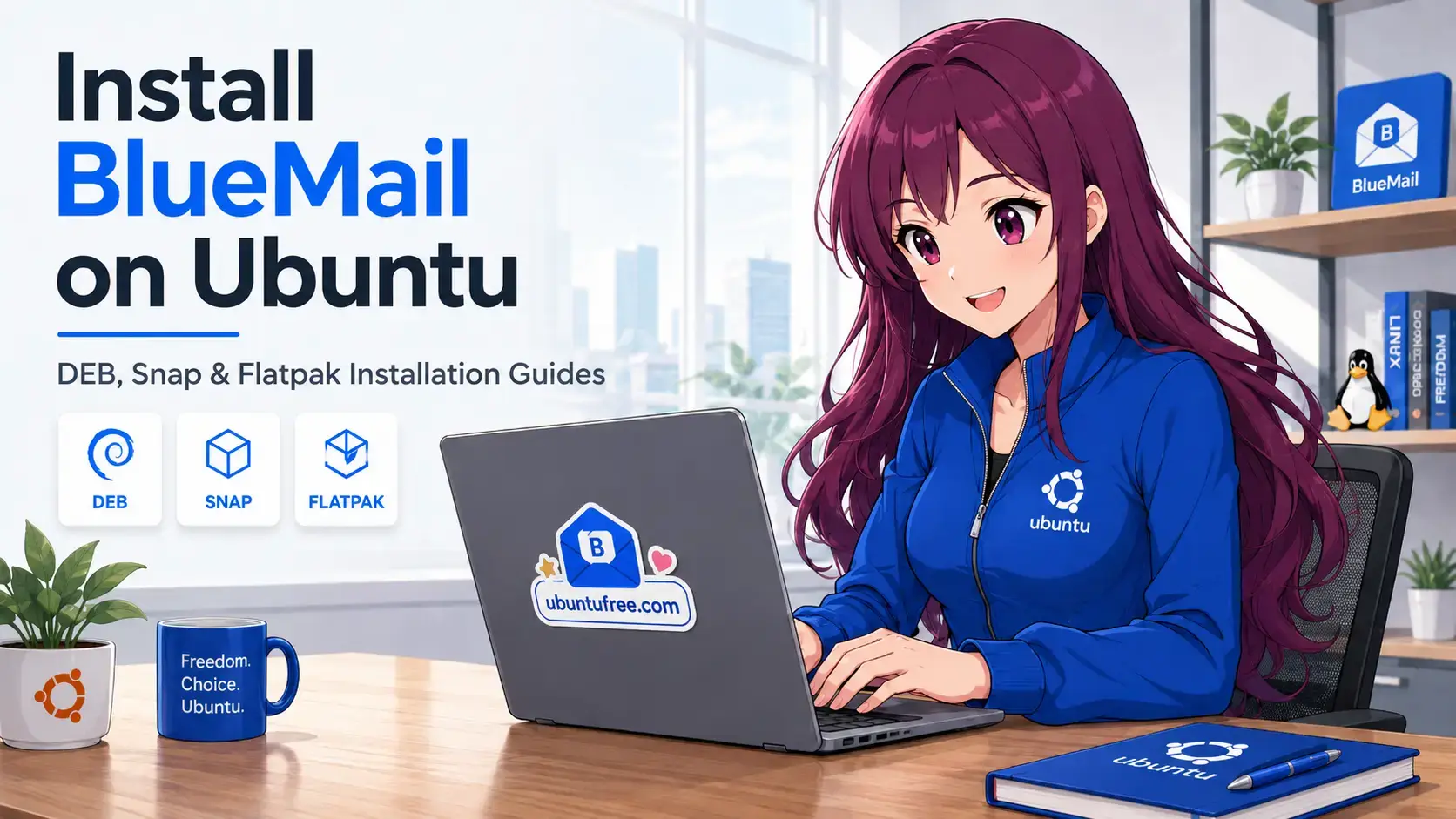 Bluemail ubuntu setup cover - How to Install BlueMail on Ubuntu 26.04 - Complete Guide