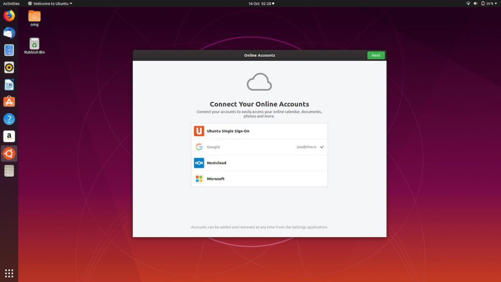 Ubuntu 19 10 welcome