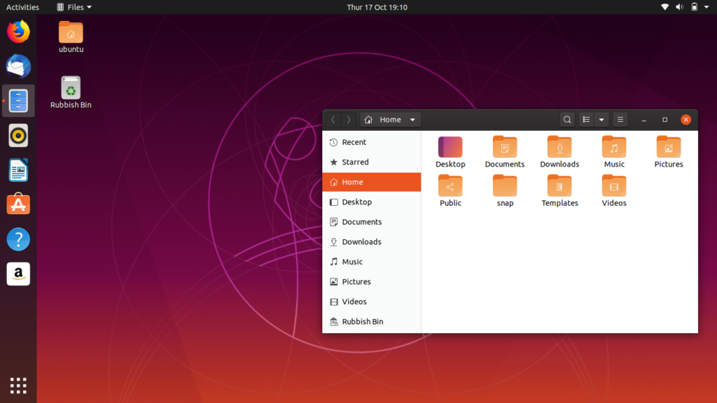 Ubuntu 19 10 filemanager