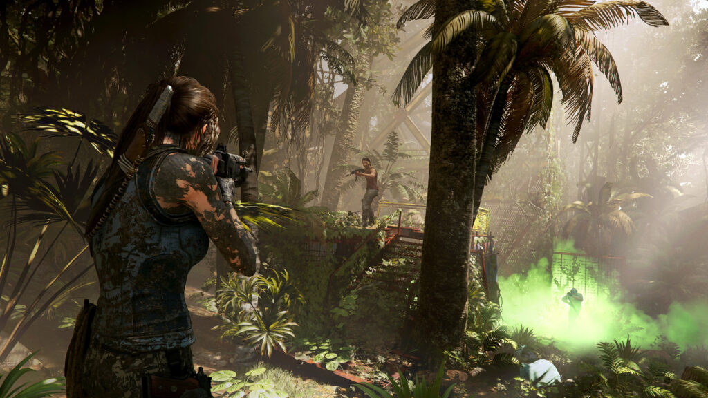 Lara croft with gun