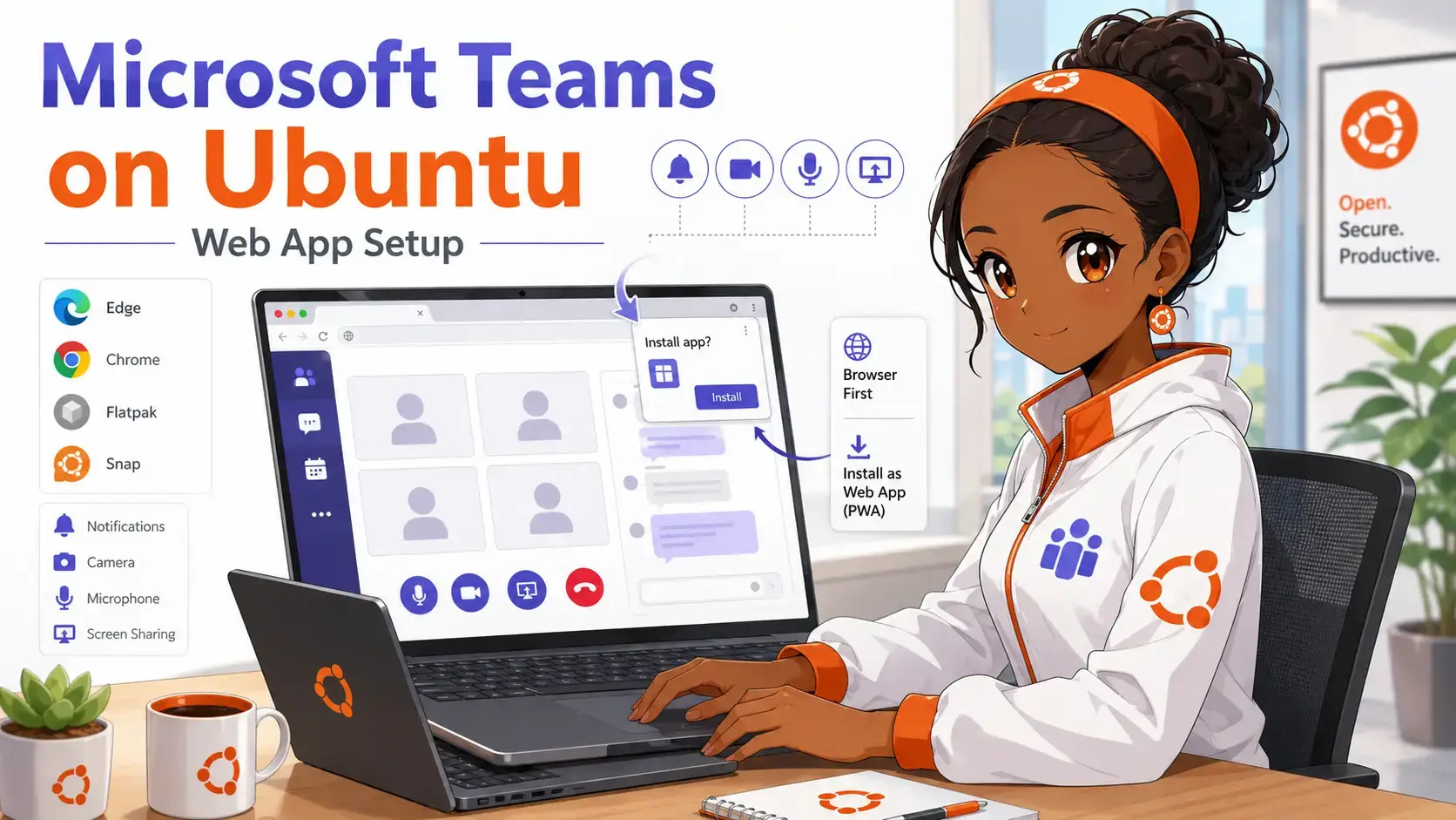 Install microsoft teams on linux cover - Microsoft Teams on Ubuntu 24.04: Install Guide