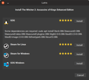 Lutris witcher 2 game