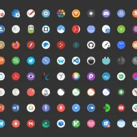 Tela circle icon dark mode