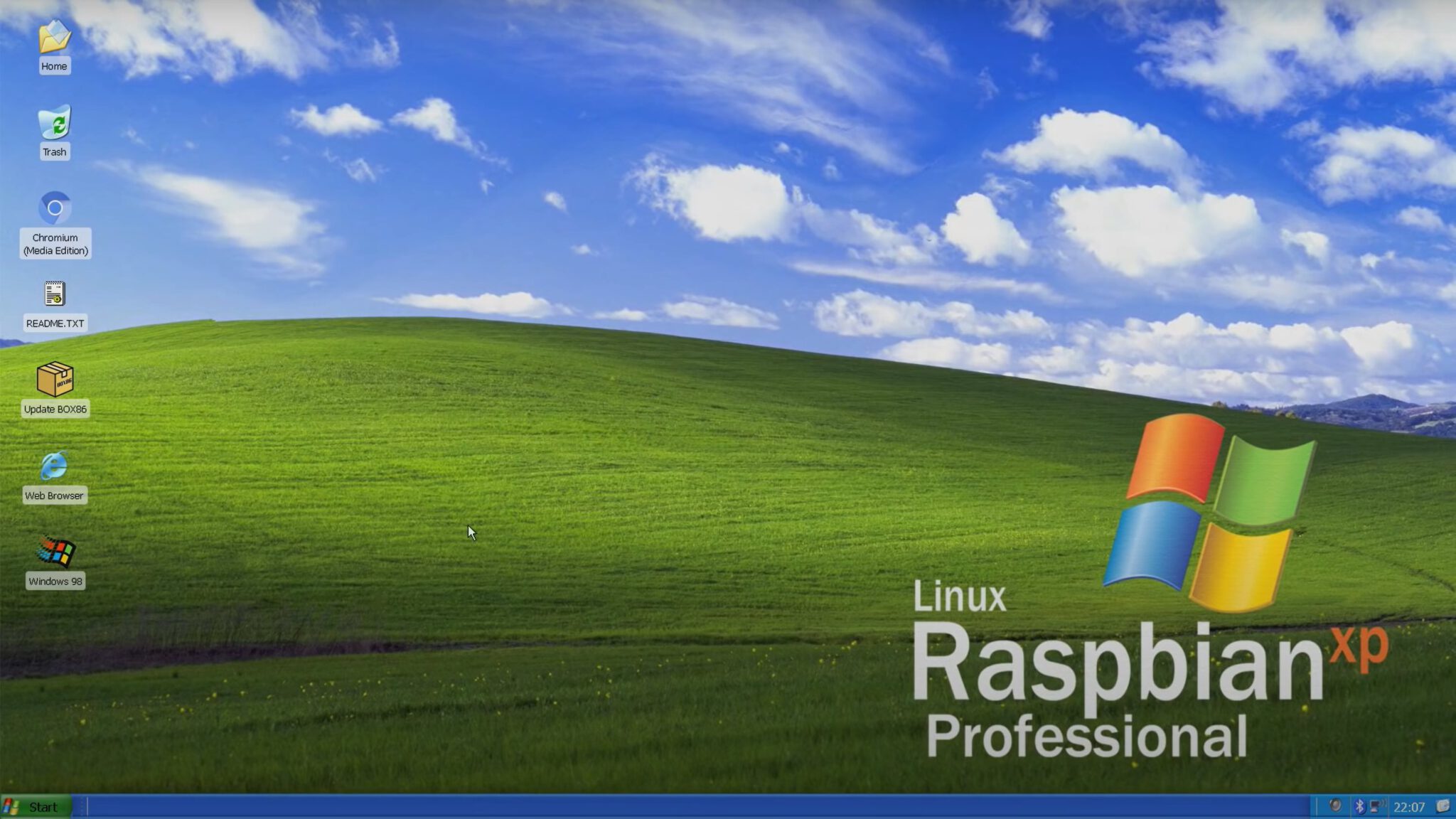 На базе windows. Безмятежность Windows XP. Безмятежность Windows XP оригинал. Поле Windows XP. Raspbian XP