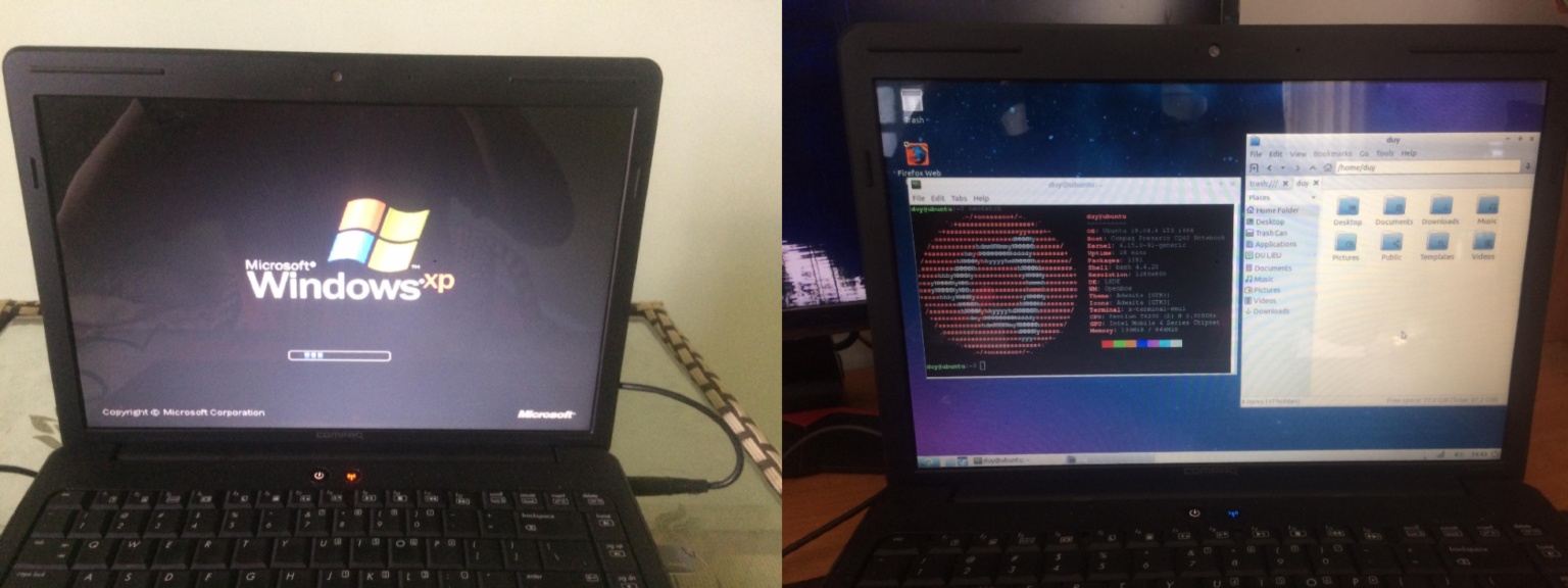 linux on windows xp laptop shows old hardware doesn t have to die ...