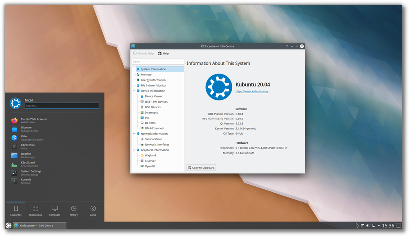 Kubuntu 20.04 Installed
