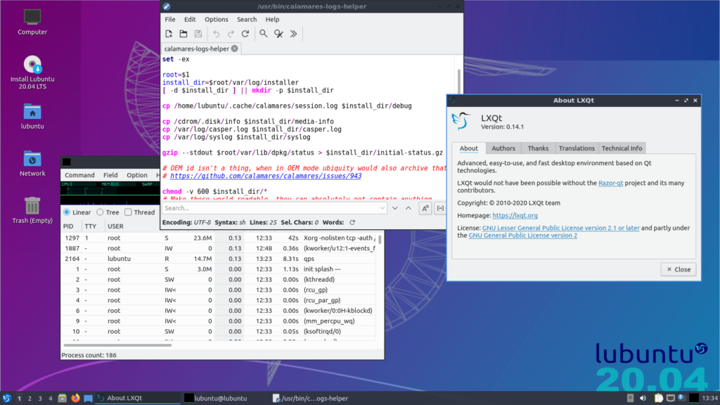 Lubuntu 20 04 apps open