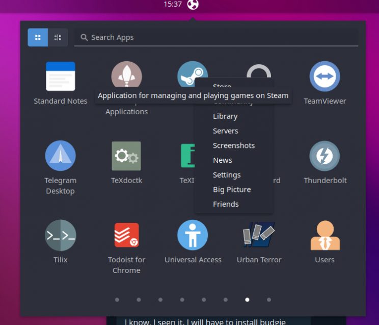 Ubuntu budgie 20 04 steam apps