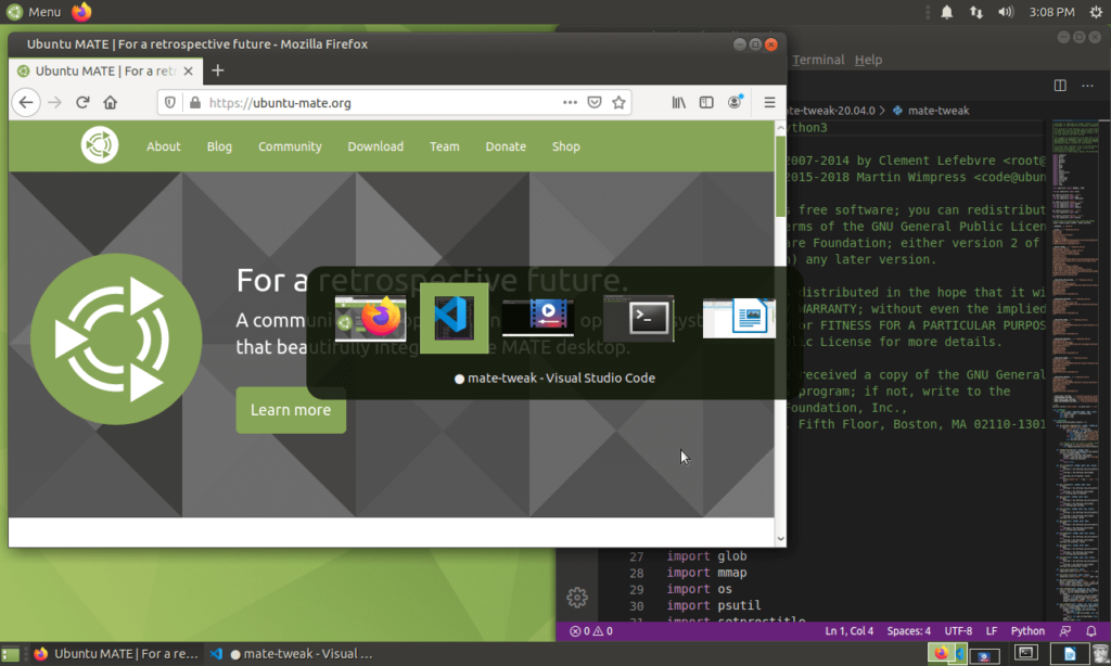 Ubuntu mate 20 04 workspace