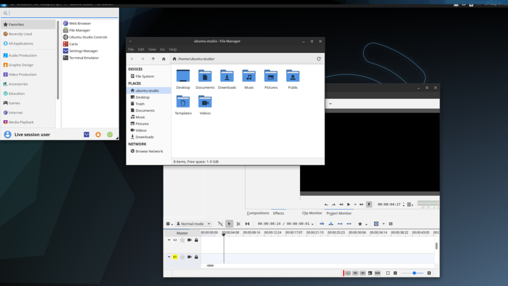 Ubuntu studio 20 04 file manager