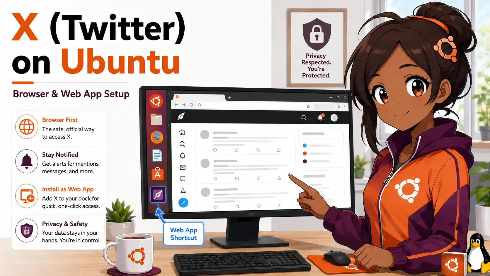 X twitter for linux ubuntu cover X twitter for linux ubuntu cover - How to install X (Twitter) on Ubuntu 24.04: Installing Cawbird Guide