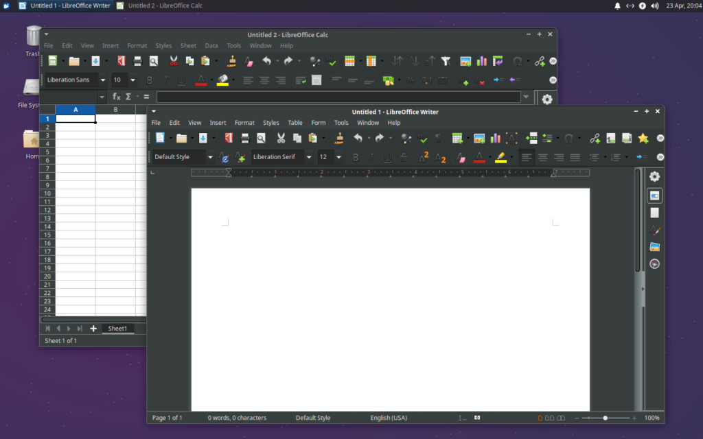 Xubuntu 20 4 libre office