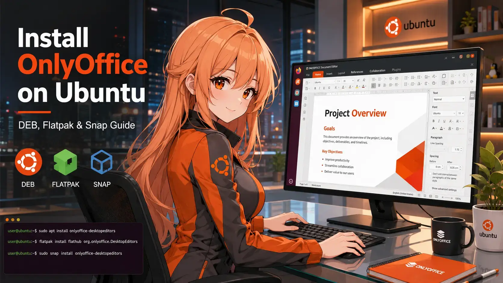Installing onlyoffice on linux ubuntu cover - How to Install OnlyOffice on Ubuntu 26.04 - Complete Guide