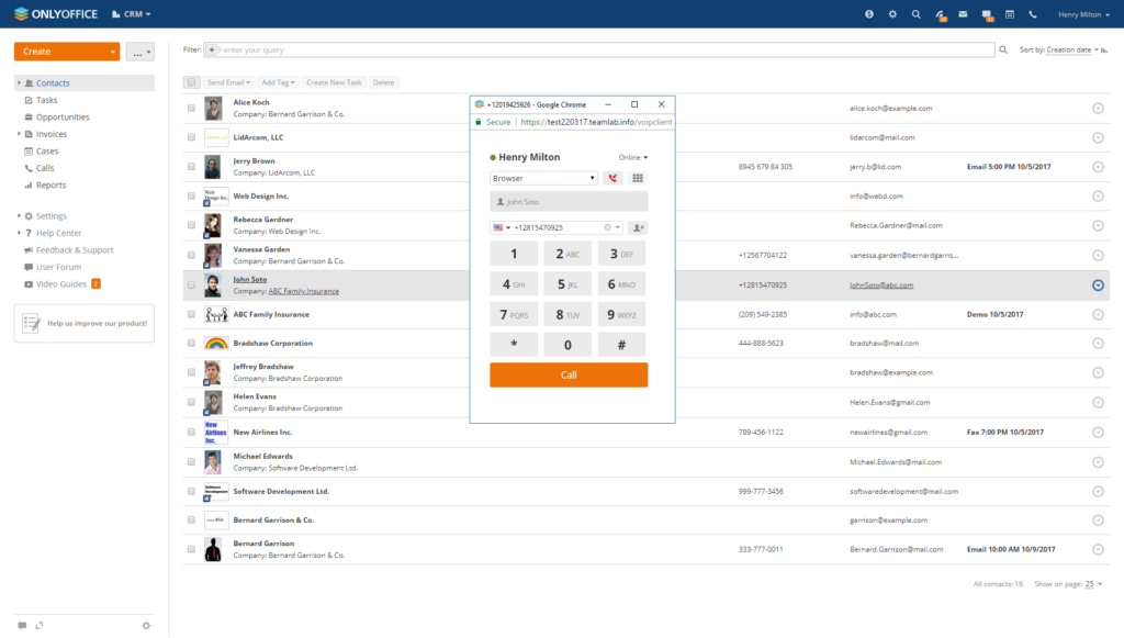 ONLYOFFICE CRM app
