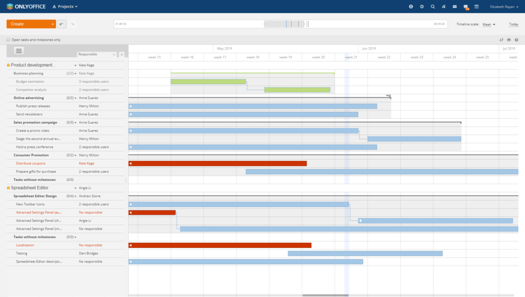 ONLYOFFICE Projects app