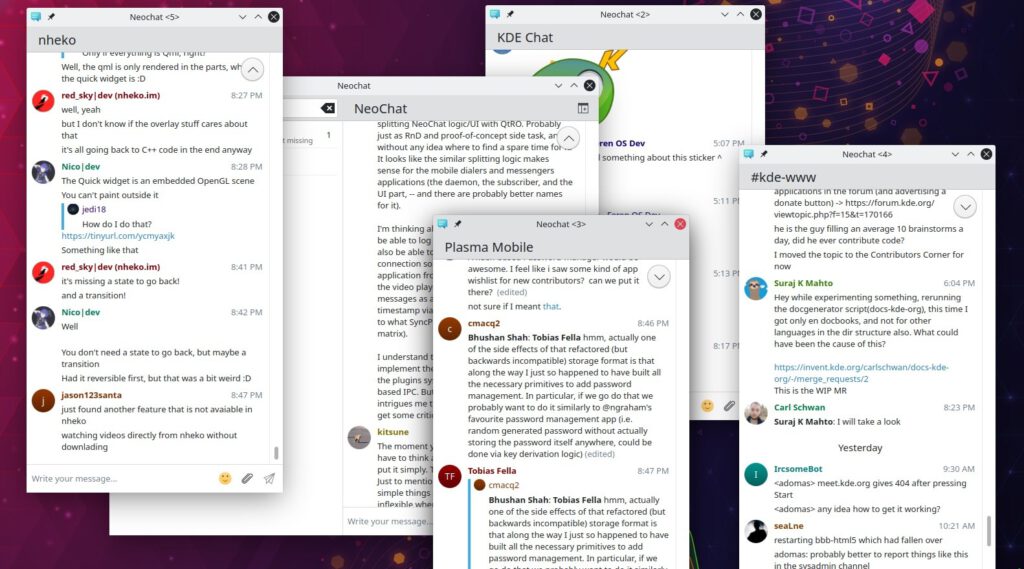KDE's NeoChat Matrix Client Gets New Login Page, Multimodal Mode, and Message Editing - 9to5Linux