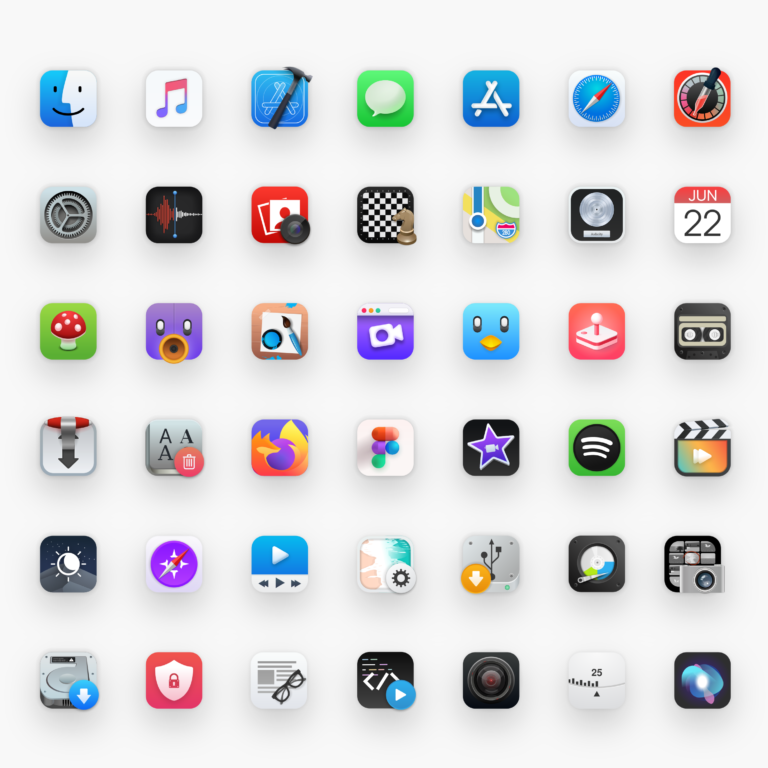 preview of icons | Download macOS Big Sur Theme | Ubuntu Free