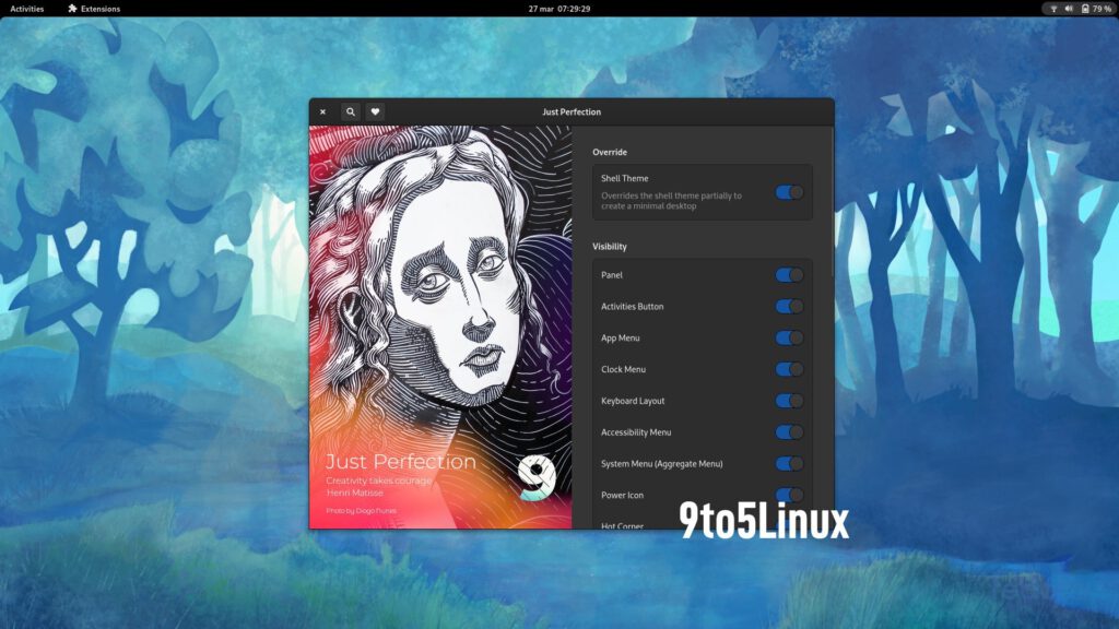 'Just Perfection' GNOME Shell Extension Now Lets You Customize Your GNOME 40 Desktop - 9to5Linux