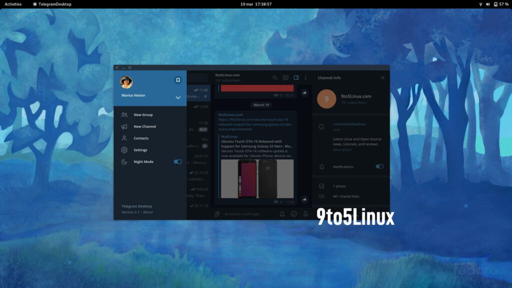 Telegram Desktop 2.7 Introduces Limitless Voice Chats, Recorded Chats, and More - 9to5Linux