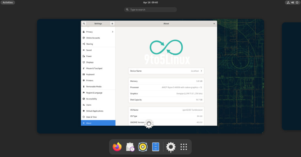 GNOME 40 Desktop Lands in openSUSE Tumbleweed's Repos, Update Now - 9to5Linux