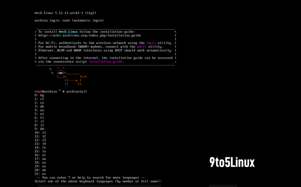 Latest Arch Linux ISO Release Comes with the ArchInstall CLI Guided Installer - 9to5Linux