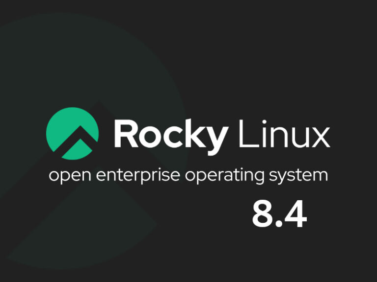 Green Linux Text Rocky Linux 8.4
