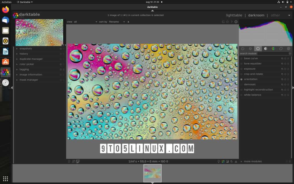 Darktable 36 open source raw image editor released with many new