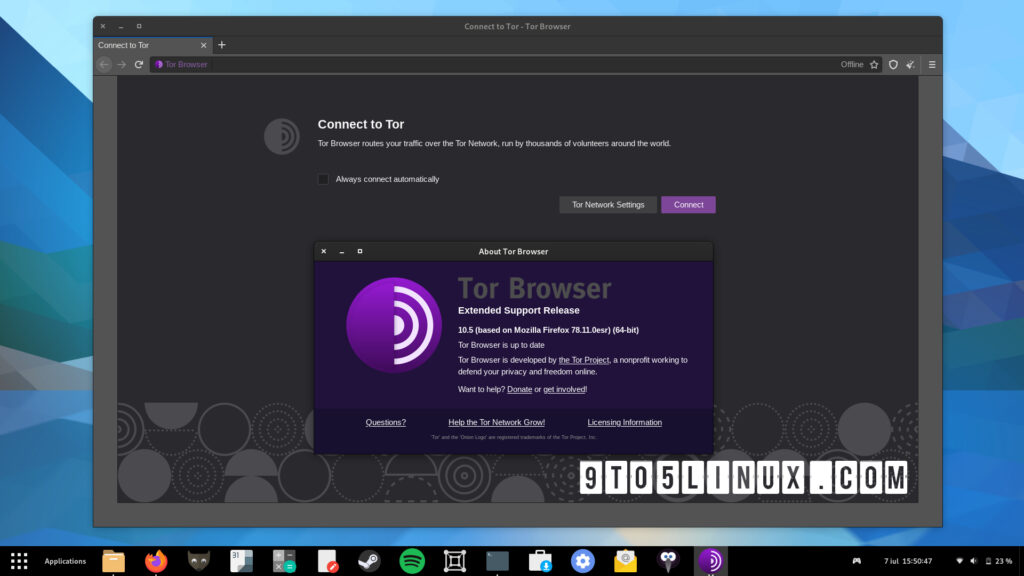 Tor browser 105 adds wayland support further improves the ux