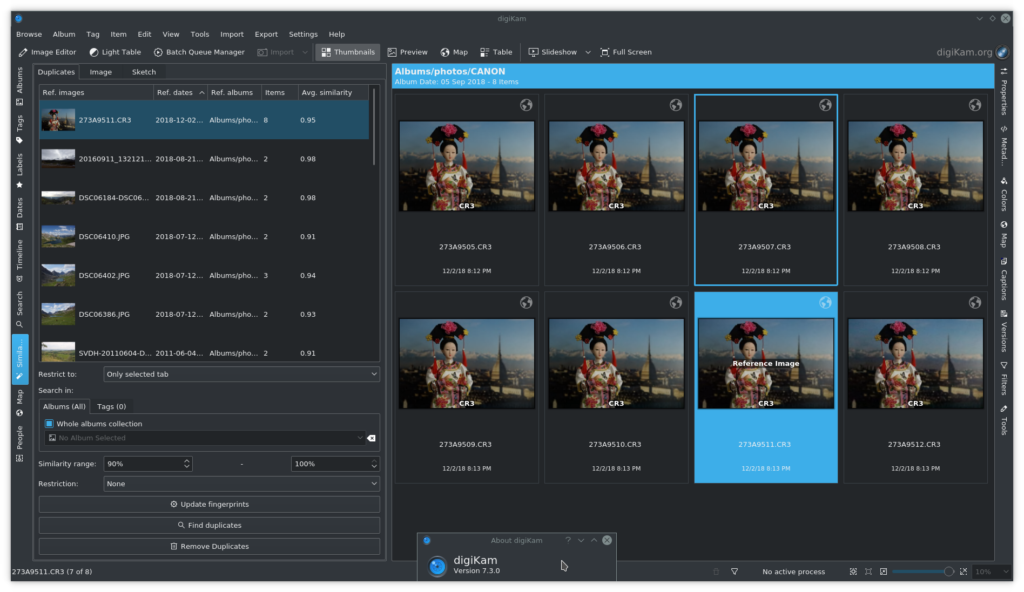 Digikam 73 open source photo management app released with exiftool support