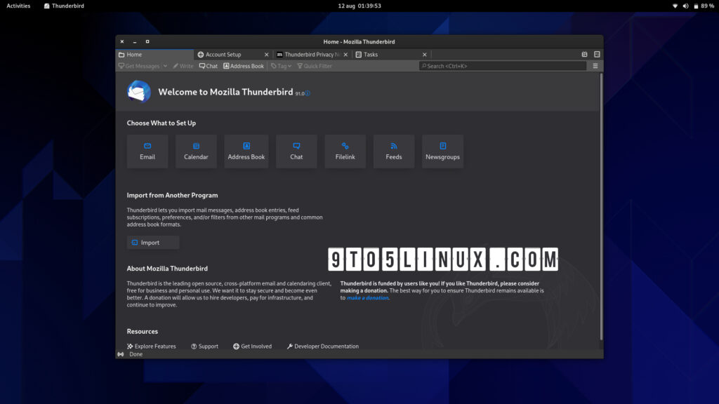 Mozilla thunderbird 91 released as a massive update with numerous