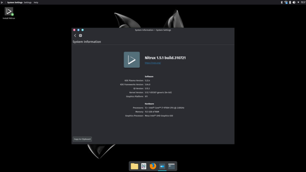 Nitrux 151 released with latest kde plasma desktop updated installer