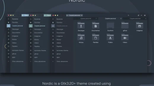 Nordic linux theme screenshot