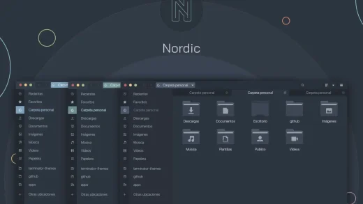 Nordic linux theme screenshot
