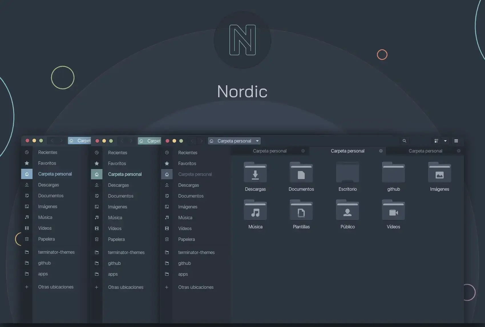 Nordic linux theme screenshot Nordic linux theme screenshot