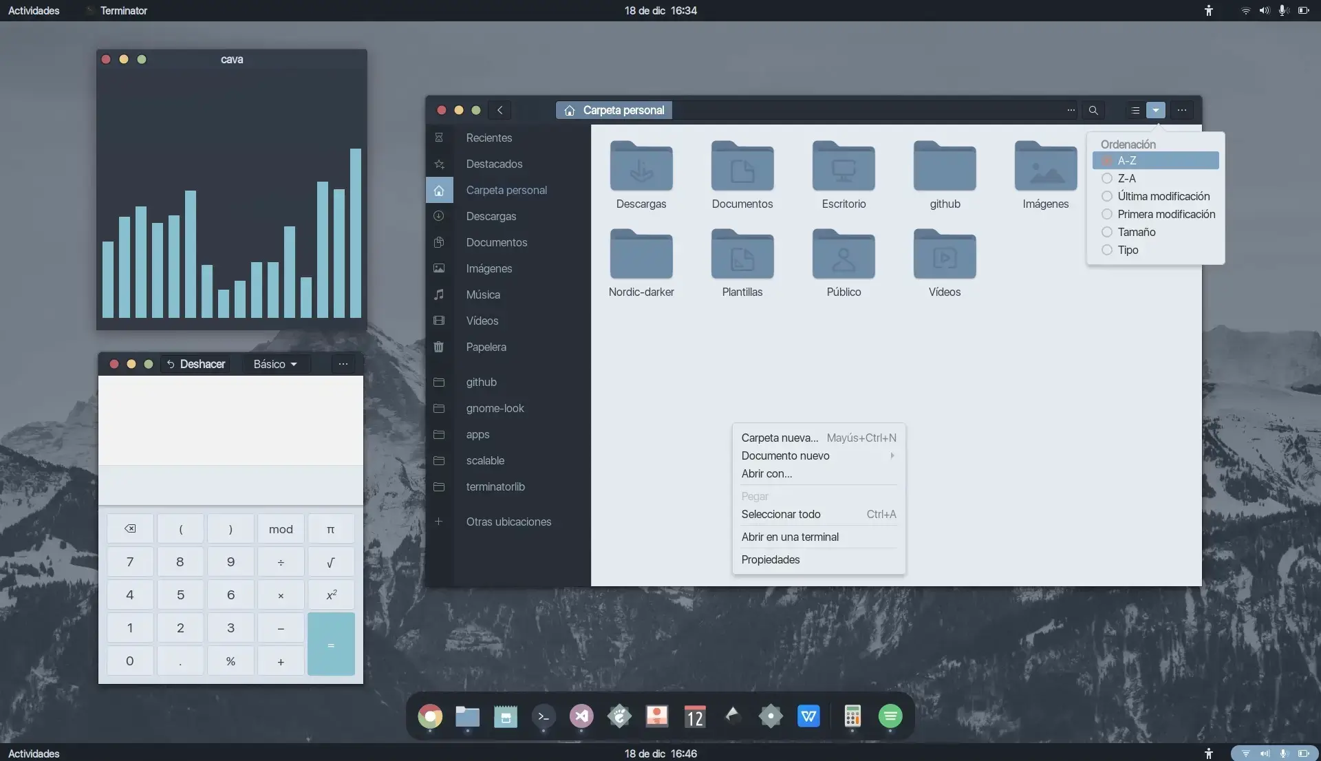 Lighter background folders - Download Nordic Theme