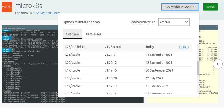 Kubernetes 123 rc testing with microk8s ubuntu