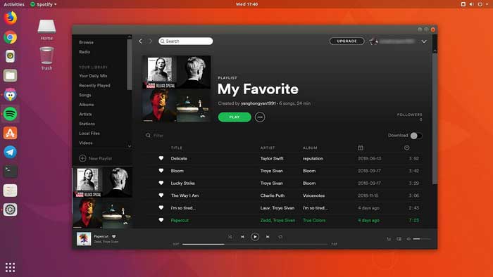 Spotify on Ubuntu OS