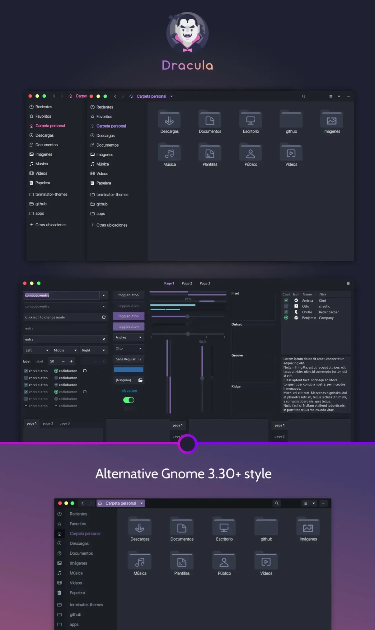 Dracula theme screenshot - Best Themes on Ubuntu 24.04