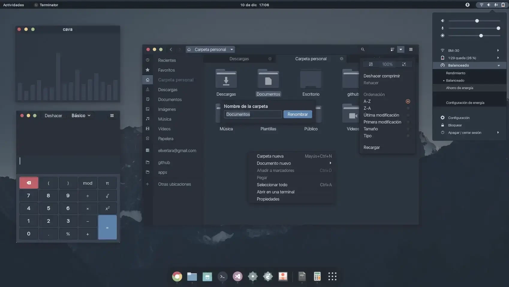 Nordic theme screenshot - Best Themes on Ubuntu 24.04