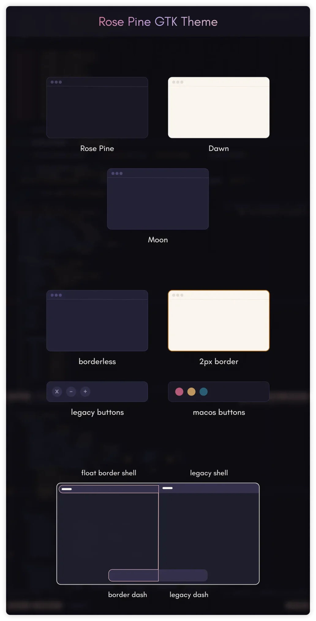 Rose pine theme screenshot - Best Themes on Ubuntu 24.04
