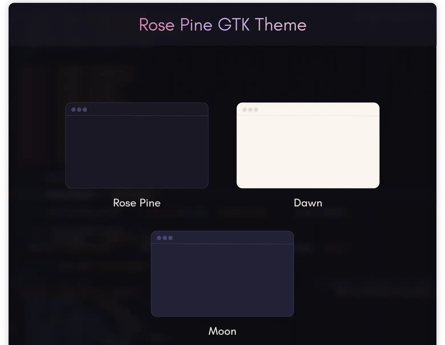 Rose pine theme screenshot - Best Themes on Ubuntu